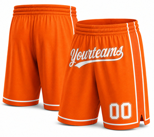 Pantalones Cortos de Baloncesto Personalizados para Hombre, con Rayas Verdes y Naranjas, Estampado por Sublimación, Cintura Elástica, Tallas Grandes, Ropa Deportiva Informal - Product Image 5