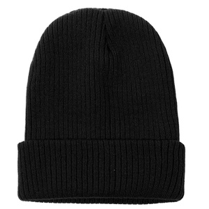 Bonnets d'hiver classiques en tricot avec logo brodé personnalisé, en tissu standard, unisexe, en gros - Product Image 1