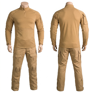 Men Tactical Uniform 240 GSM Ripstop Cotton Polyester Woodland <b>Camouflage</b> Multi Pocket Set Custom Embroidery Print Patch - Product Image 5