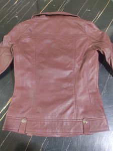 Chaqueta de Cuero de Oveja 100% Genuino para Mujer, Estilo Universitario, Calefactable, Cortavientos, Transpirable, con Cierre de Cremallera, Diseño Personalizado, Satinado, Venta al Por Mayor - Product Image 5