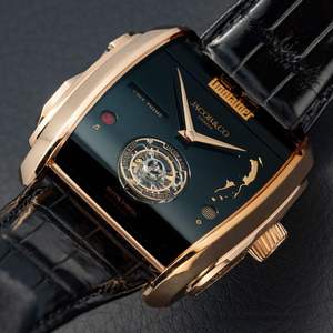 นาฬิกา Godfather II Luxury Timepiece Mamba รุ่นใหม่ ตัวเรือนสแตนเลส สายหนัง กลไกจักรกล หน้าปัดอนาล็อก-ดิจิตอล ขนาด 41 มม. 50 เรือน - Product Image 3