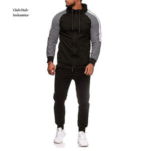 Ensemble de survêtement personnalisé avec logo, en coton et polyester de haute qualité, coupe ajustée élite, grandes tailles - Product Image 1