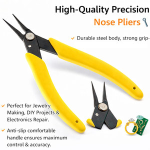 คีมหนีบจมูกแบนราบเป็นห่วงโซ่อย่างดีทำเครื่องประดับทำจากสเตนเลสสตีลที่มีความแม่นยำสำหรับการตัดลวดและซ่อมแซมด้วยลูกปัด - Product Image 3