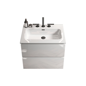 Lavabo Integrato in Ceramica Bianca con Tre Fori Preforati per Rubinetto BB0924Y331, Assemblaggio Scarico NON Incluso - Product Image 4