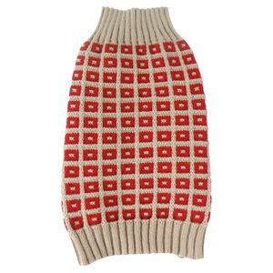 Butterscotch <b>Box</b> Weaved Heavy Cable Knitted Designer Dog Sweater with Turtle Neck Premium Pet <b>Clothes</b> - Product Image 4