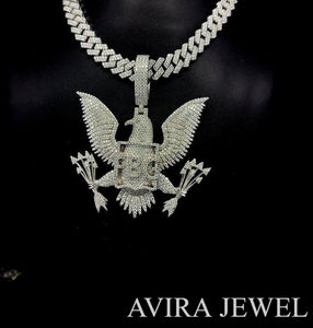 Colgante de Moissanita de Lujo, Plata de Ley 925, Chapado en Oro Rosa, Estilo Hip Hop, para Hombre y Mujer, Ideal para Fiestas, Sin Níquel ni Plomo, con Certificado GRA - Product Image 6