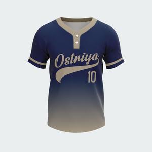 Camiseta de Béisbol Personalizada con Logotipo y Nombre al por Mayor, Sublimada, para Jóvenes, Ropa de Béisbol y Sóftbol, Camisetas de Béisbol de Dos Botones - Product Image 3