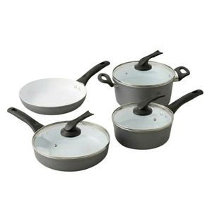 HOCA Ceramic Non-Stick Composite <b>Cookware</b> Set Glass Lids Dishwasher Safe Multi-Layer Coating for Gas Induction Stoves - Product Image 1
