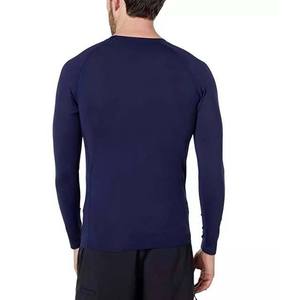 Men's XL Size <b>Thermal</b> Compression Athletic Workout Shirt Long Sleeve Breathable Lightweight Base Layer Solid Color Rash Washed - Product Image 5