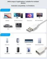 Câble USB-A mâle vers Type-C coudé de 15 mètres avec charge rapide pour smartphones, tablettes et autres appareils électroniques dotés d'un port USB-C