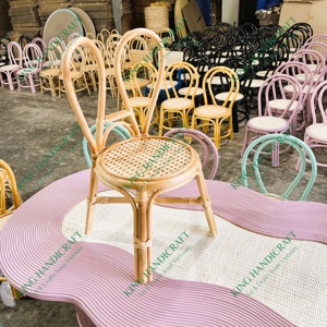 Sièges ludiques pour chambres d'enfants en matériaux écologiques Chaises en rotin faites à la main pour enfants - Product Image 4