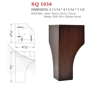 Large Tapered Solid Wood Furniture <b>Legs</b> <b>Sofa</b> Cabinet Feet Replacement Heavy Duty Modern Hardwood Design - Product Image 4