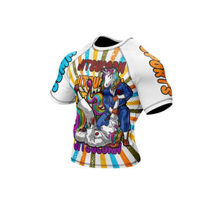 Bjj MMA Rash Guard Compression Fitness Shirt Short <b>Sleeve</b> UPF50 Eco-Friendly Breathable Quick Dry Anti-Bacterial - Product Image 6