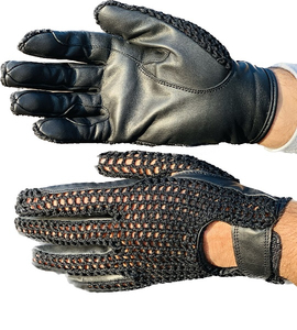Guantes Profesionales de Equitación, de Cuero, con Cierre de Gancho y Bucle, Ligeros, Transpirables e Impermeables para Verano - Product Image 1