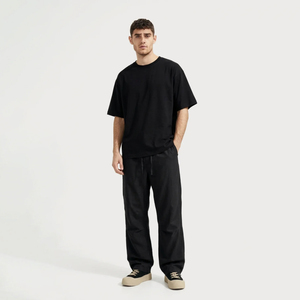 Camiseta Oversize de Algodón Pesado con Cuello Mock y Manga Corta, Estilo Deportivo Casual Urbano, con Logotipo Personalizado, Tendencia 2026 - Product Image 3