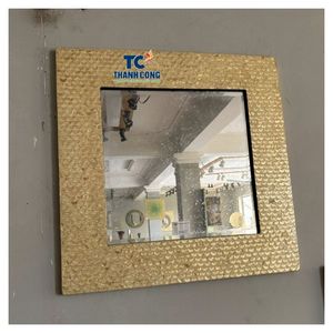 Espejo de ratán creativo OEM para compradores B2B, diseñado con inspiración en espejos de mimbre y con suministro estable a largo plazo. - Product Image 1