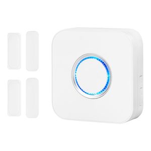 Campanello Wireless DC 12V con Portata di 200m, 58 Suonerie, 5 Livelli di Volume Regolabili, Sensore di Contatto per Allarme Apertura Porta - Product Image 1