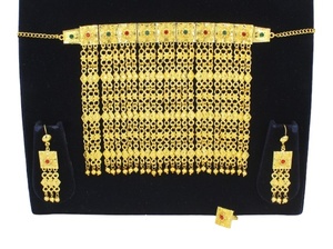 Ramadan spécial dubai ensembles de bijoux en or collier de mariée Martasha ensemble de bijoux indiens Bracelet boucles d'oreilles collier ensembles de bagues - Product Image 2