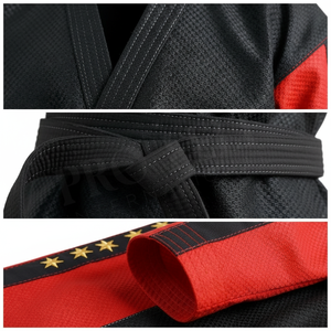 ชุดคาราเต้ผ้าฝ้ายลายคลื่นมุกแบบ OEM ODM สำหรับยูนิเซ็กซ์ ชุด BJJ MMA ออกแบบโลโก้ได้ตามต้องการ - Product Image 4