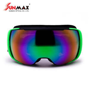 Masque de ski léger sans monture avec lentille sphérique interchangeable, anti-buée et protection UV - Product Image 4