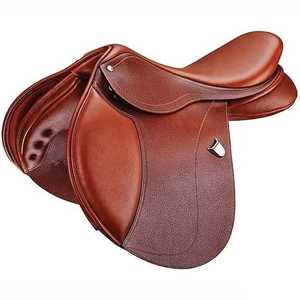 Sillín de caballo de salto inglés de nuevo diseño, cuero genuino, estilo occidental, característica duradera - Product Image 1