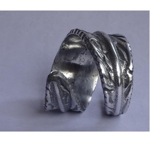 <b>Silver</b> Nickel-Plated Aluminium <b>Napkin</b> Rings Home Decorative Metal Serveware Weddings Tablescape Cloth Paper Enhancement - Product Image 2