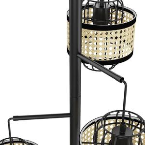 Lampe sur pied élégante avec abat-jour en tissu blanc et base stable pour un éclairage intérieur moderne - Product Image 5