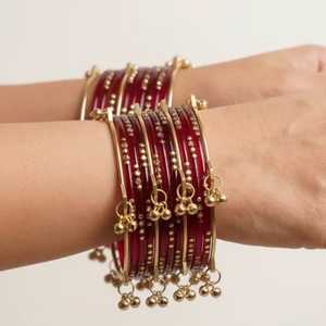 New Stylish Women Jewelry Sets Wedding Party Wear Kashmiri <b>Bangles</b> Sets Multi Colors Custom Sizes Kashmiri <b>Bangles</b> Churiyan Set - Product Image 2