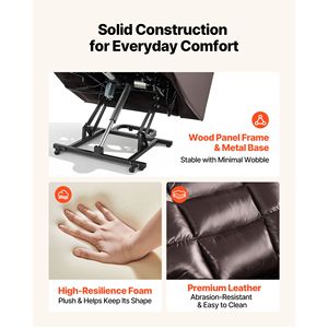 Sillón Reclinable Eléctrico de Triple Motor con Calefacción y Masaje, Ajuste de Posición Infinita, Extensible, Grande, para Personas Mayores - Product Image 6