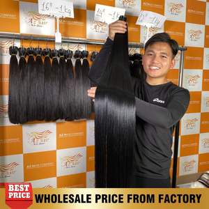 100% naturel soyeux droite vietnamien Remy Extensions de cheveux Double trame faisceaux de Machine - Product Image 2