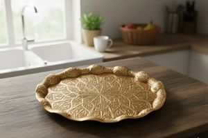 Bandeja de Servicio Decorativa de Latón de Lujo para Barra, Mostrador, Cócteles, Fiestas, Exhibición de Bebidas - Product Image 2