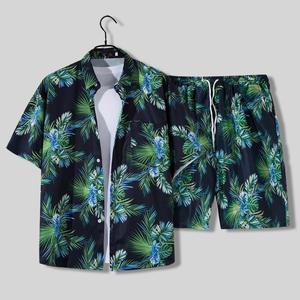 Conjunto de Camisa y Pantalones Cortos de Verano con Estampado de Serigrafía 100% Algodón, Diseño Doble de Camisa, la Mejor Calidad, Personalizado de Fábrica - Product Image 1