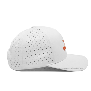 Custom Logo Embroidery 6 Panel <b>Waterproof</b> Golf Cap Laser Cut Perforated Polyester Rope <b>Hat</b> for Men Women Outdoor Headwear - Product Image 4