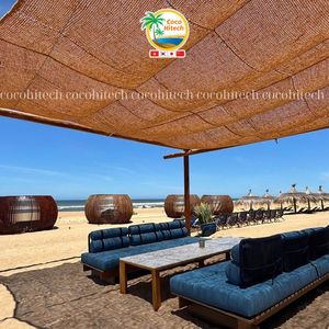 CUSTOM COCONUT COIR <b>SHADE</b> <b>SAIL</b> NATURAL FIBER OUTDOOR CANOPY SUNSHADE FOR GARDEN PATIO AND COMMERCIAL USE - Product Image 1