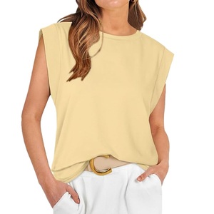 Tank Top Export <b>Women's</b> Solid Color Cotton Comfortable <b>Sleeveless</b> Casual <b>Shirt</b> Soft Breathable Lightweight Summer Top for <b>Women</b> - Product Image 6