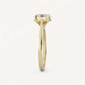 Anillo de Compromiso Solitario con Diamante Ovalado de Laboratorio, Oro Sólido de 10K, 14K, 18K, Engaste de Garras, Joyería Minimalista y Delicada, Fabricante Mayorista - Product Image 3