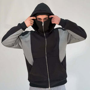 Sudadera con capucha extragrande con cremallera completa, suave y cómoda, de mezcla de algodón, ideal para ropa urbana, informal o para viajes. - Product Image 4