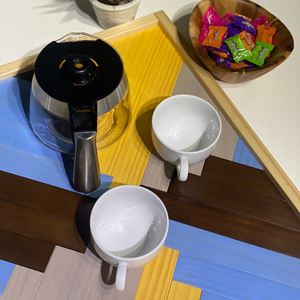 Bandeja de Café de Madera Estilo Vintage Personalizable con Diseño Clásico, Bandeja Decorativa con Pintura para Muebles de Sala de Estar - Product Image 3