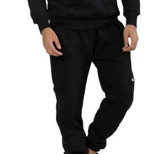 Men's Black Jogger Pants Casual Cotton Fleece Sweatpants <b>Elastic</b> <b>Waist</b> Drawstring Workout Sports <b>Trousers</b> Wholesale - Product Image 1