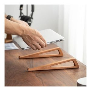 Support d'ordinateur portable en bois de qualité supérieure 2026 – Trépied de table peu encombrant pour le bureau et l'espace de travail - Product Image 2