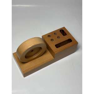 Pen Holder With In built Analog Clock Custom Corporate Gifting Table <b>Organiser</b> <b>Stationary</b> Holder Caddy Mango Wood Handmade - Product Image 3