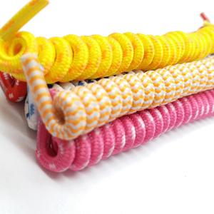 Vente en gros de lacets bouclés en spirale élastiques colorés personnalisés sans attache - Product Image 4