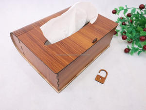 Boîte à mouchoirs sculptée en bois écologique de haute qualité rangement carré toilette cuisine fait à la main salon chambre finition - Product Image 3