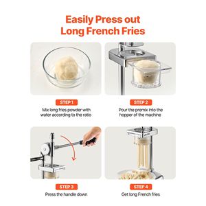 Tagliapatatine Commerciale in Acciaio Inossidabile, Estrattore per Patatine Fritte Lunghe, Spremi-Patatine Estraibile per Preparazione Verdure - Product Image 3