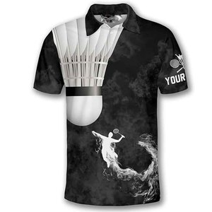 Maillot de badminton OEM à séchage rapide, respirant, en polyester, vêtements de sport, impression de logo personnalisé, t-shirt d'entraînement d'équipe - Product Image 5
