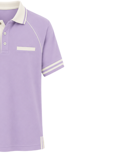 ผลิตเสื้อโปโลผู้ชายสีขาวลาเวนเดอร์แบบกำหนดเอง เสื้อผ้ากีฬาลำลองระบายอากาศได้ดี แขนสั้น ผ้าคอตตอนผสม - Product Image 4
