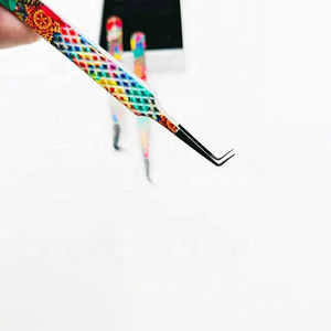 Pinzas Profesionales para Extensión de Pestañas, Venta al por Mayor, Punta de Fibra a 90 Grados, Acero Inoxidable Sólido, Duraderas y Cómodas - Product Image 2