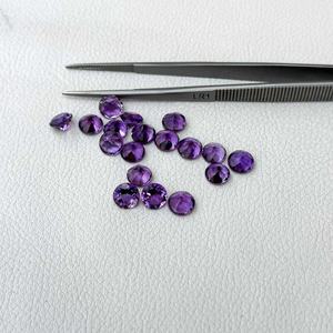 6mm naturel améthyste africaine ronde à facettes pierres précieuses en vrac pour bijoux de mode qualité supérieure fabricant en gros régulier - Product Image 4