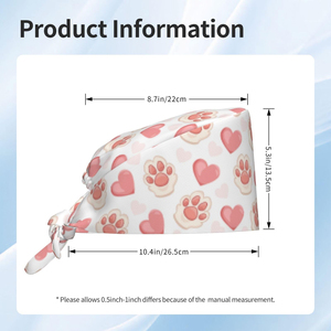 Custom Medical Print Scrub Cap – Premium Cotton Surgical <b>Hat</b> for Doctors & Nurses - Product Image 1