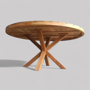 Minimalist Design <b>Foldable</b> 4-Seater <b>Dining</b> <b>Table</b> with Teak Wooden Frame Material and Modern Style for Home Furniture Decoration - Product Image 2